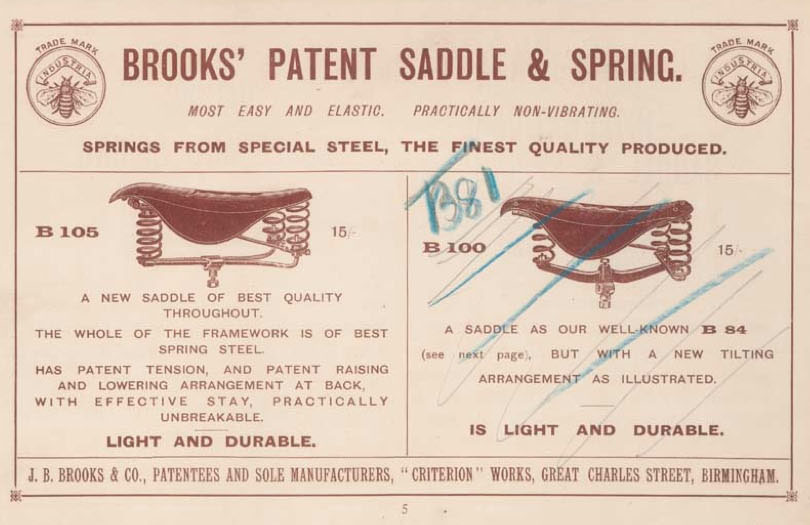 1890 Brooks B105 saddle 1