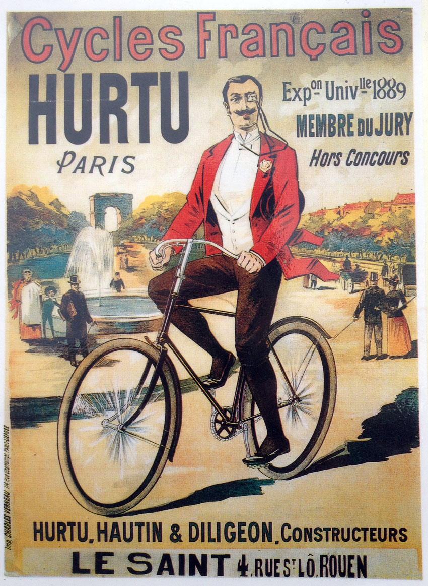 Nostalgic Hurtu Paris 1900 Bicycle Sign 