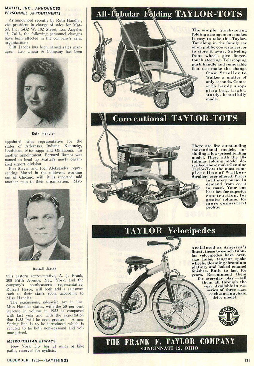 1952 taylor tots velocipedes