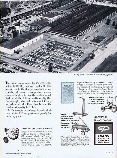 1961 EVANS PRODUCTS Plymouth Michigan