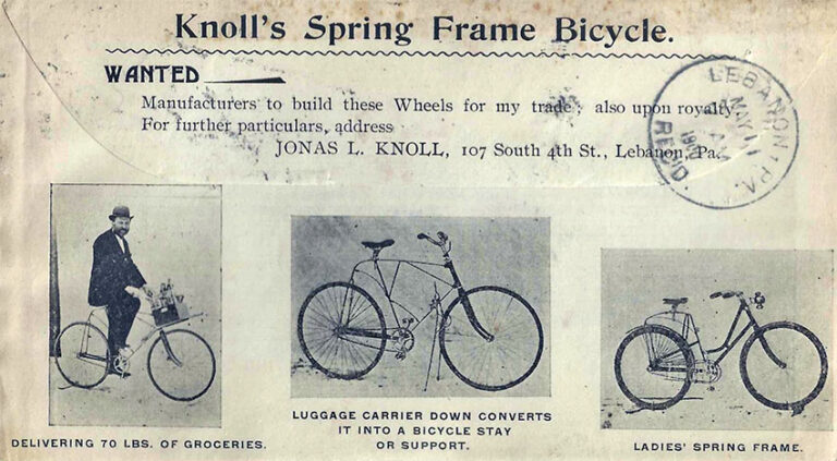 Knoll Spring 1898 Knoll's Spring Frame Bicycle (with Pierce spring fork) – The ...