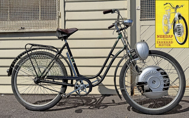 1953 Nordap-Velmo Fahrrad-Motor (32cc) on NSU bicycle 4 copy